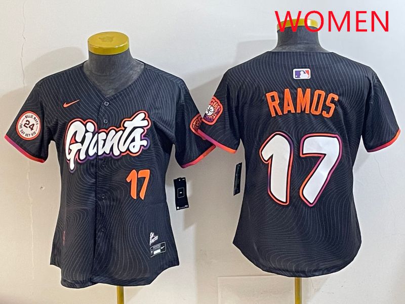 Women San Francisco Giants 17 Ramos Black Joint Name 2025 Nike MLB Jersey style 8